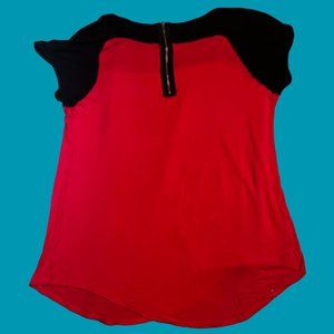 JK LA California Women's, Loose Blouse, Pink and Black, Medium